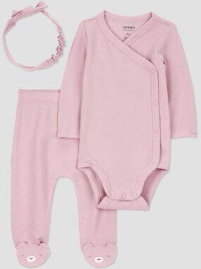 NEW Carter's Just One You® Baby Girls' 3pc Top & Bottom Set - Pink